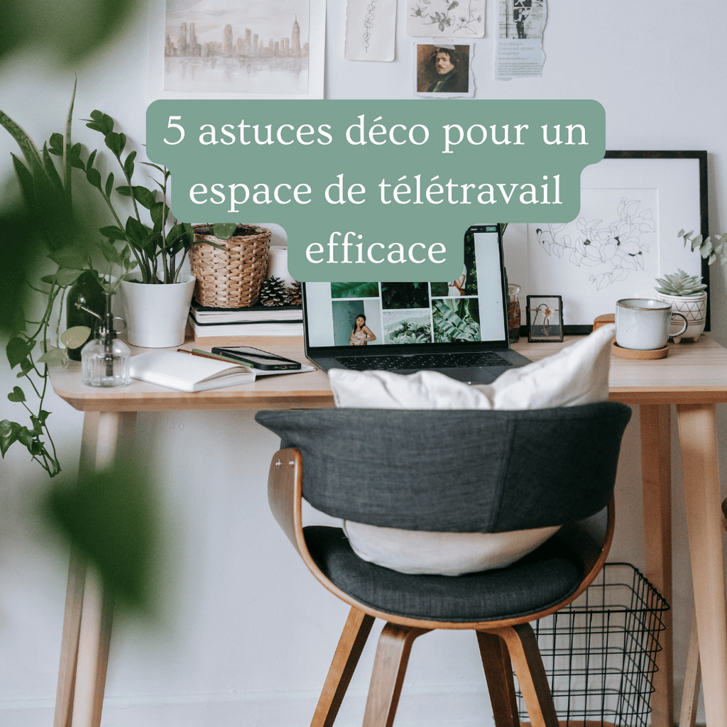 Bureau de télétravail décoré