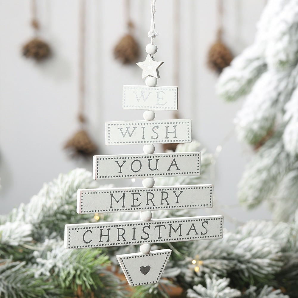 Arbre de Noël en bois "Joyeux Noël" Accessoires de cuisine 