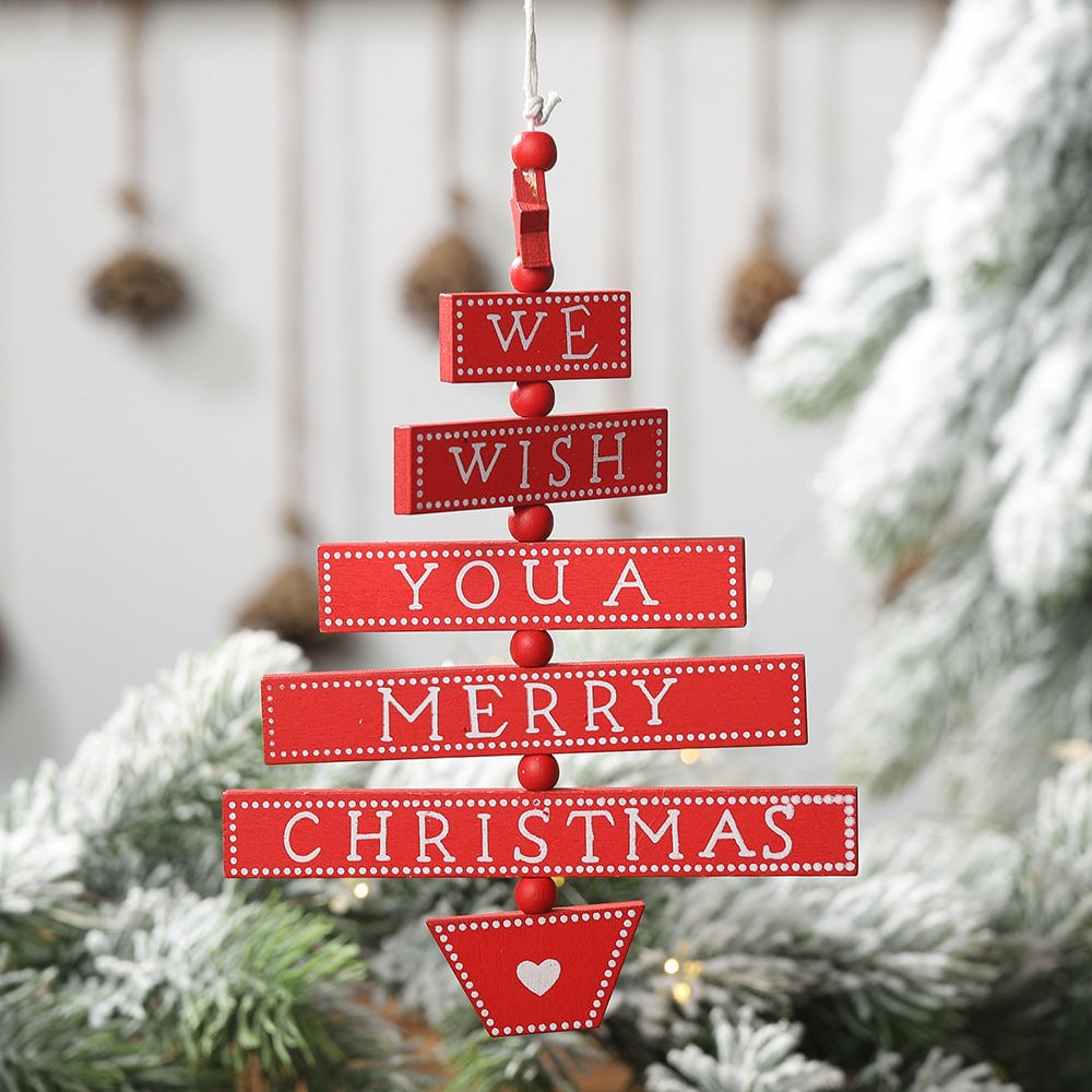 Arbre de Noël en bois "Joyeux Noël" Accessoires de cuisine 