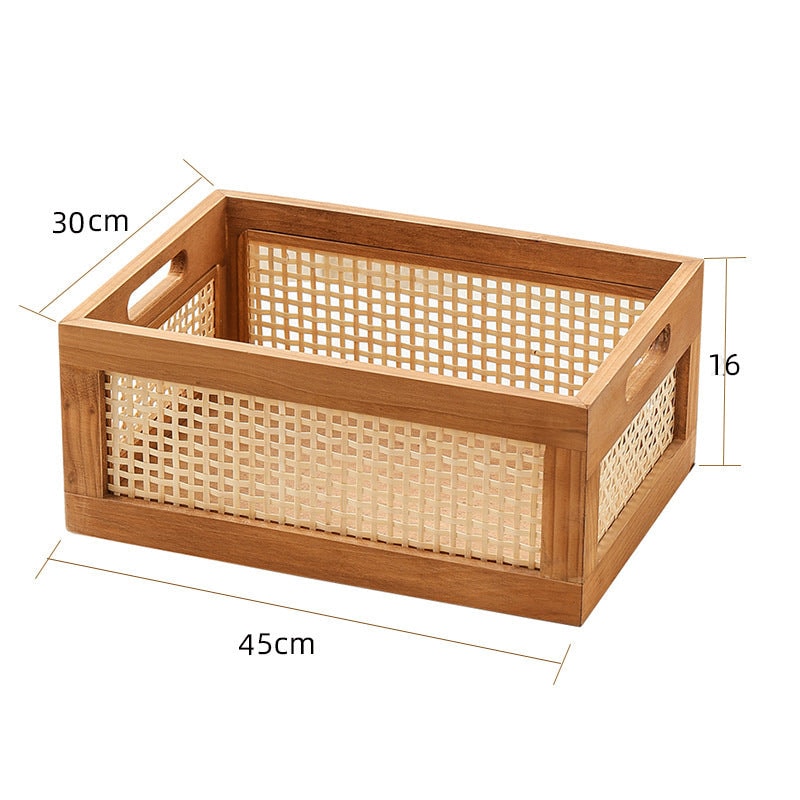 Boite de rangement en bambou et Pauwlonia Accessoires de cuisine 