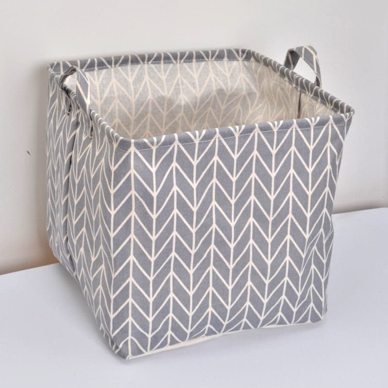 Boite de rangement en coton et lin  Grey arrow Vase