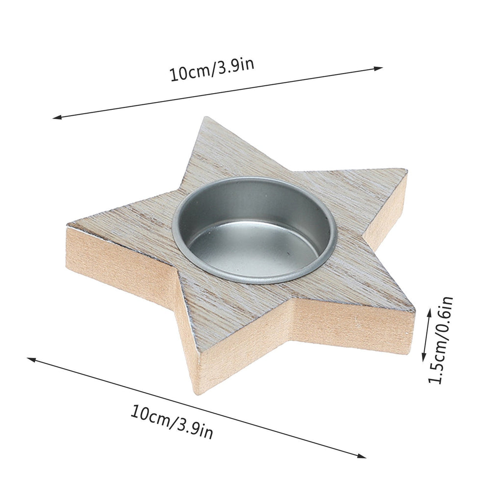 Bougeoirs de Noël en bois Accessoires de cuisine 