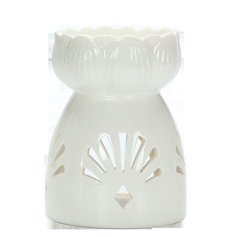 Brûle-parfum en porcelaine blanche motifs étoiles Accessoires de cuisine 