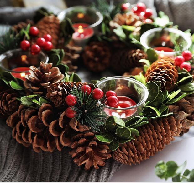 Couronne de Noël naturelle Accessoires de cuisine 