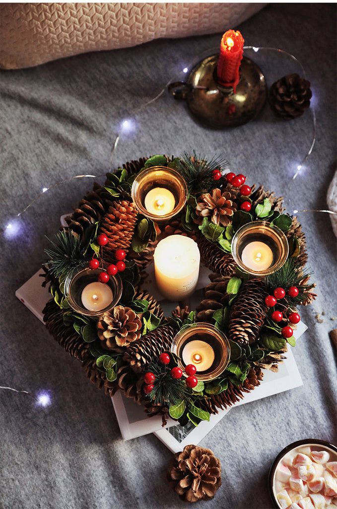 Couronne de Noël naturelle Accessoires de cuisine 