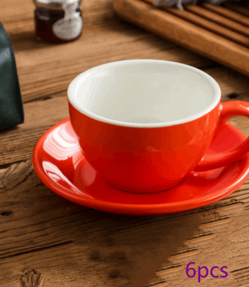 Ensemble tasses et soucoupes colorées 300 ml