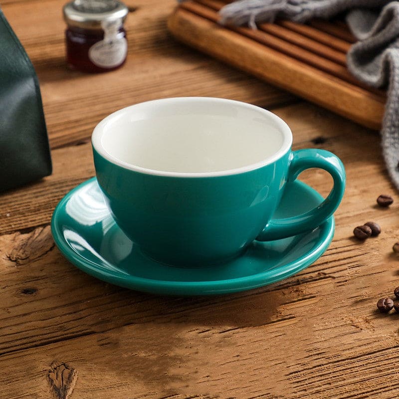 Ensemble tasses et soucoupes colorées 300 ml