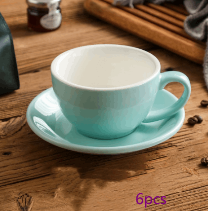 Ensemble tasses et soucoupes colorées 300 ml