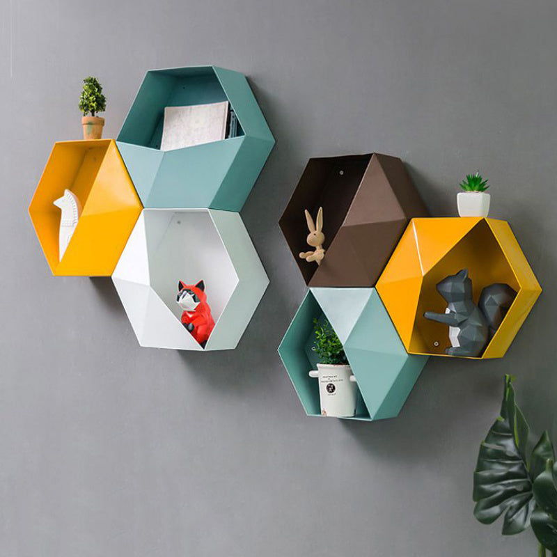 Etagère hexagonale en fer 25 cm Accessoires de cuisine 