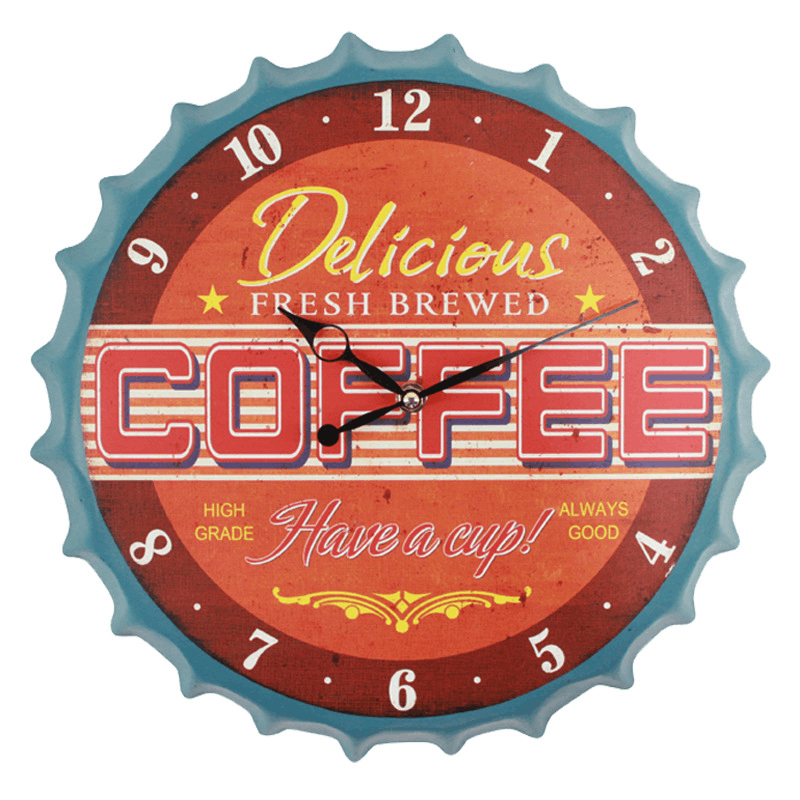 Horloge forme capsule "coffee" rouge