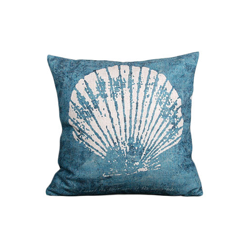 Housse de coussin bleue style bord de mer en coton Accessoires de cuisine 