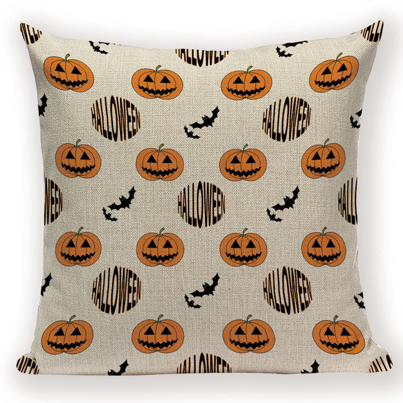 Housse de coussin citrouilles Halloween 45 x 45 cm Accessoires de cuisine 