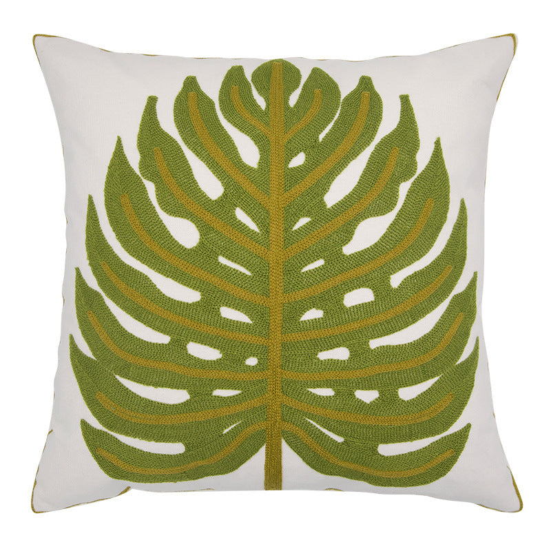 Housse de coussin feuille tropicale Housse de coussin 