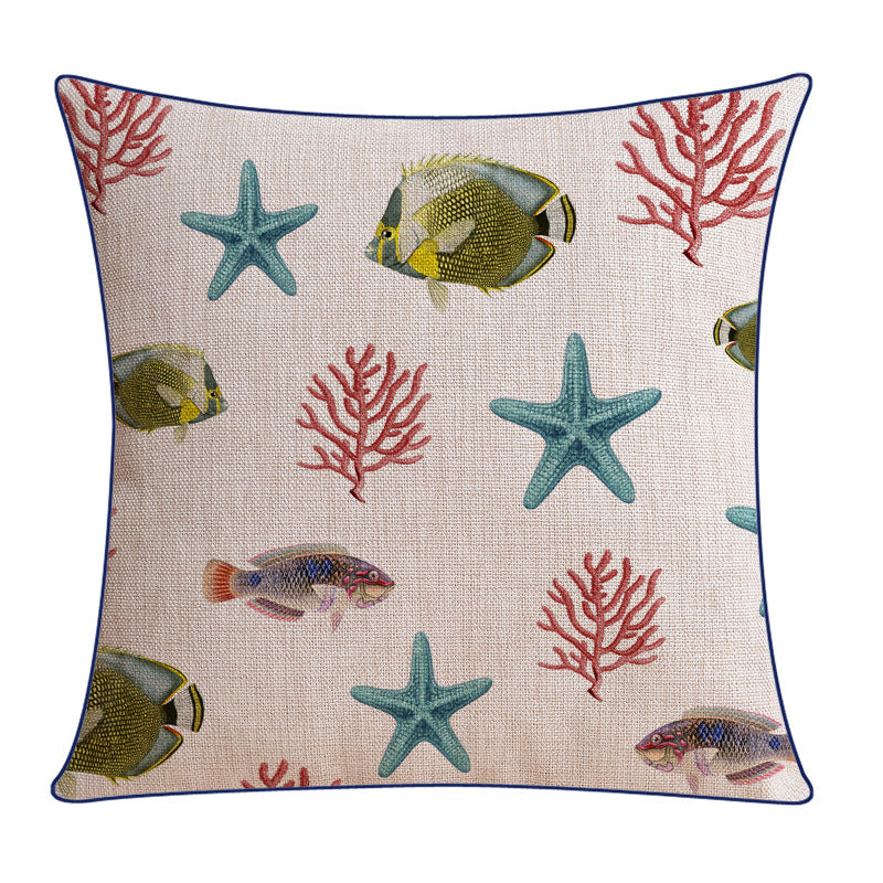 Housse de coussin marin en coton Accessoires de cuisine 