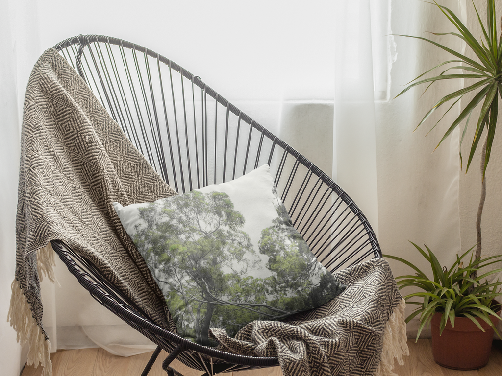 Housse de coussin dessin forêt