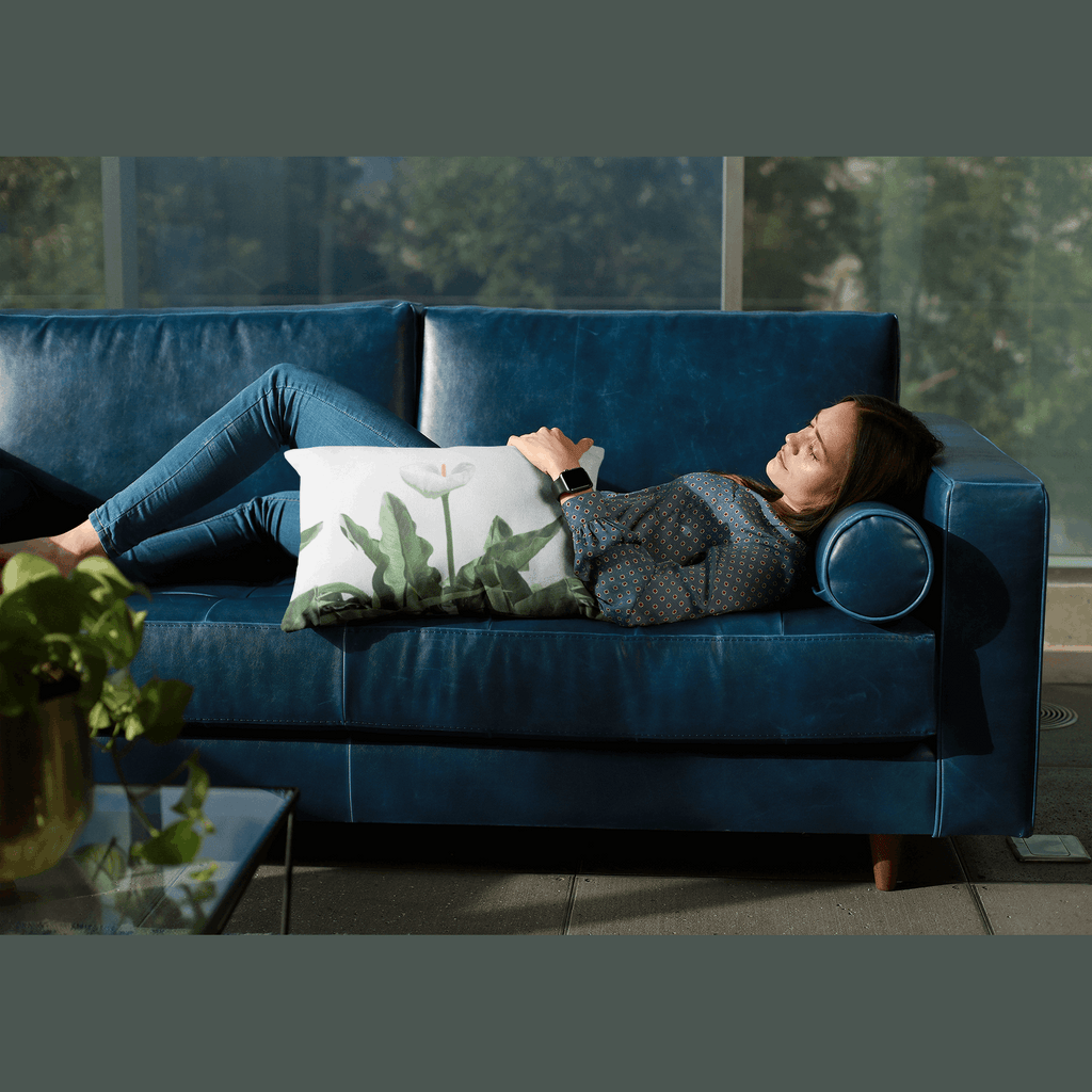 Housse de Coussin "Arums" - Fabrication artisanale