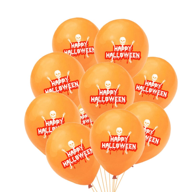 Lot de 10 ballons Halloween en latex Accessoires de cuisine 