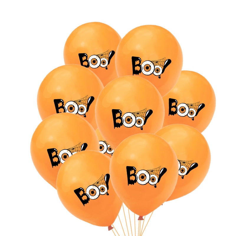 Lot de 10 ballons Halloween en latex Accessoires de cuisine 