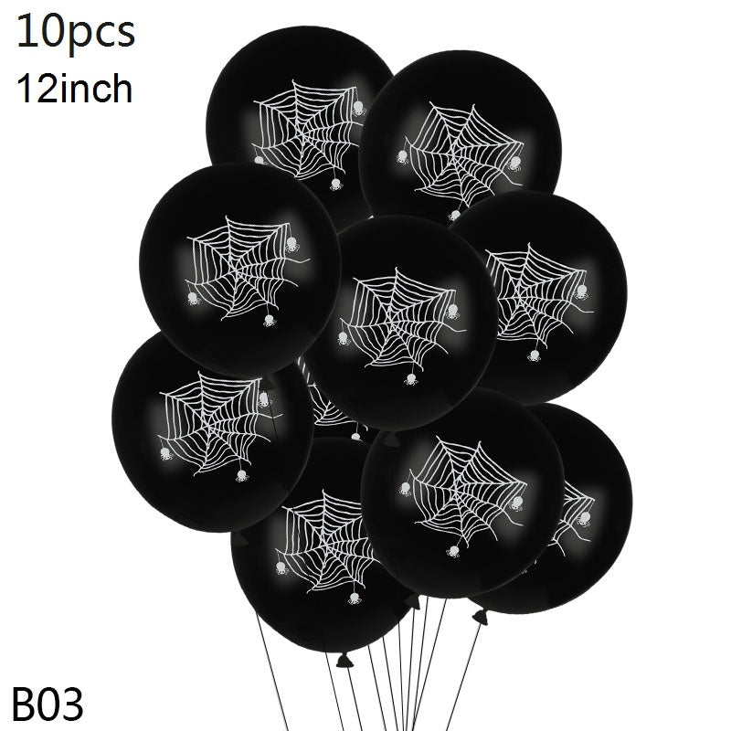 Lot de 10 ballons Halloween en latex Accessoires de cuisine 