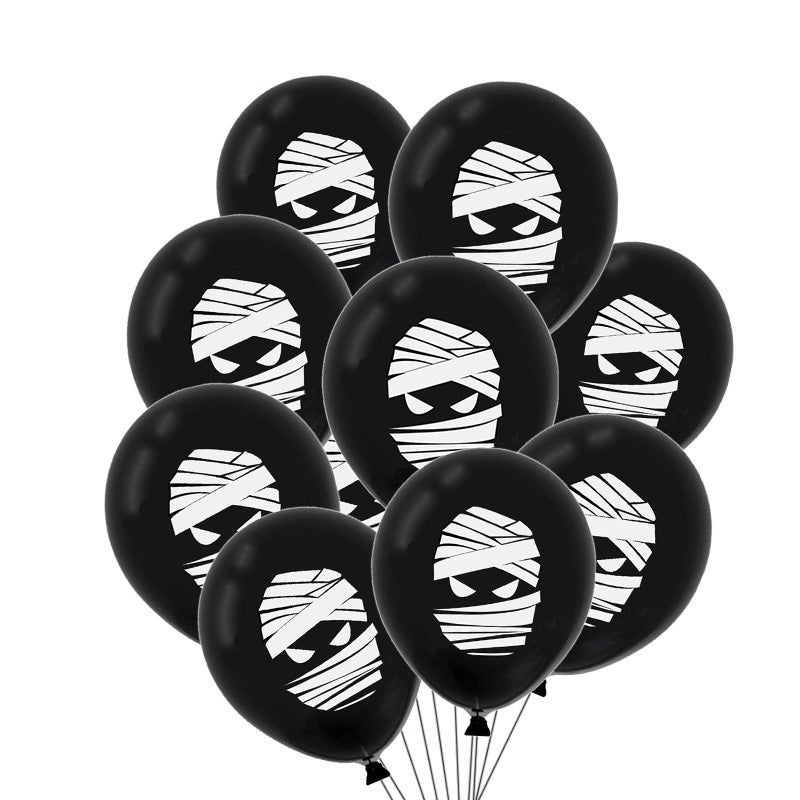 Lot de 10 ballons Halloween en latex Accessoires de cuisine 