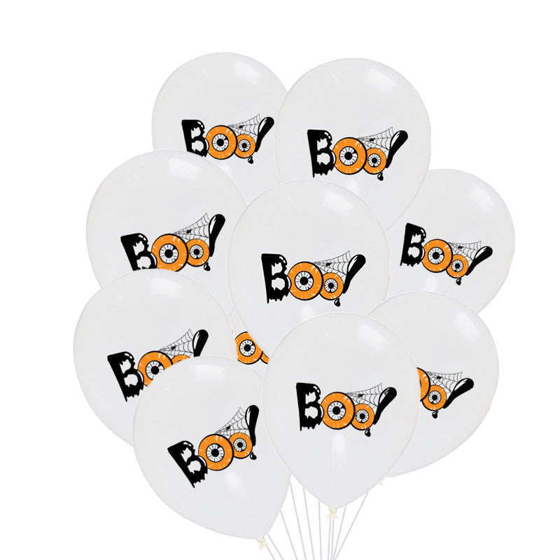 Lot de 10 ballons Halloween en latex Accessoires de cuisine 