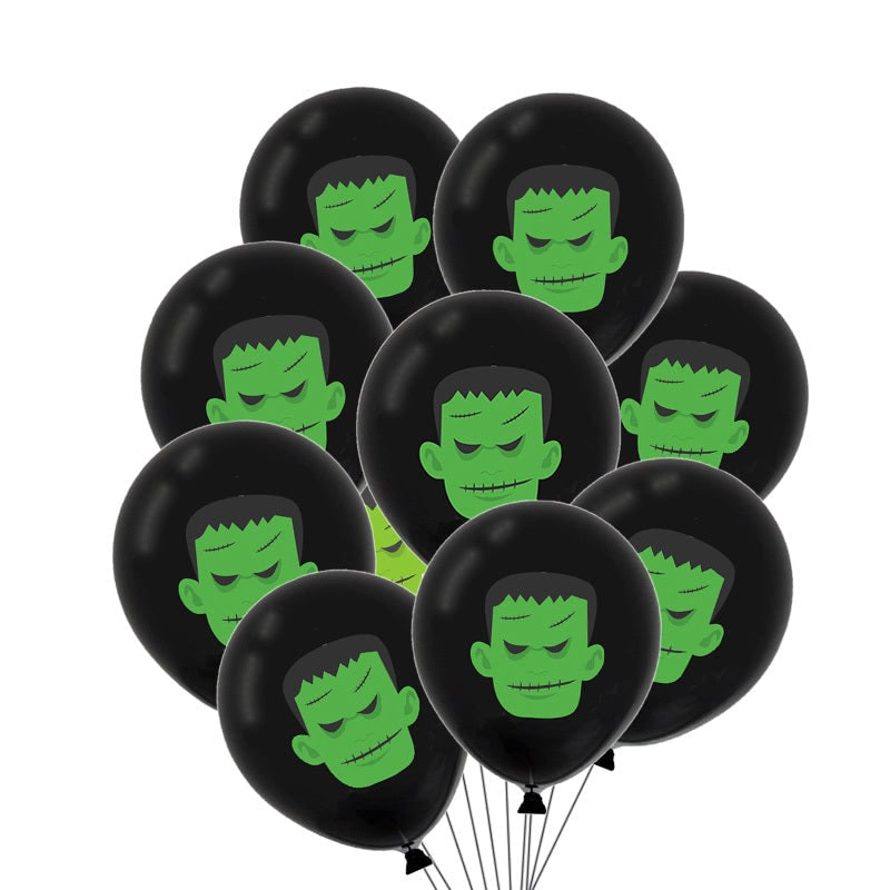 Lot de 10 ballons Halloween en latex Accessoires de cuisine 