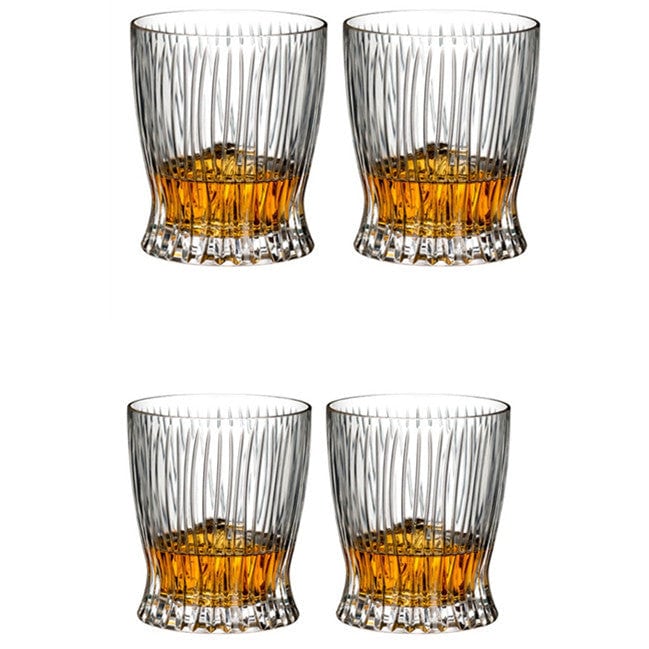 Lot de 4 verres rayés en cristal Accessoires de cuisine 