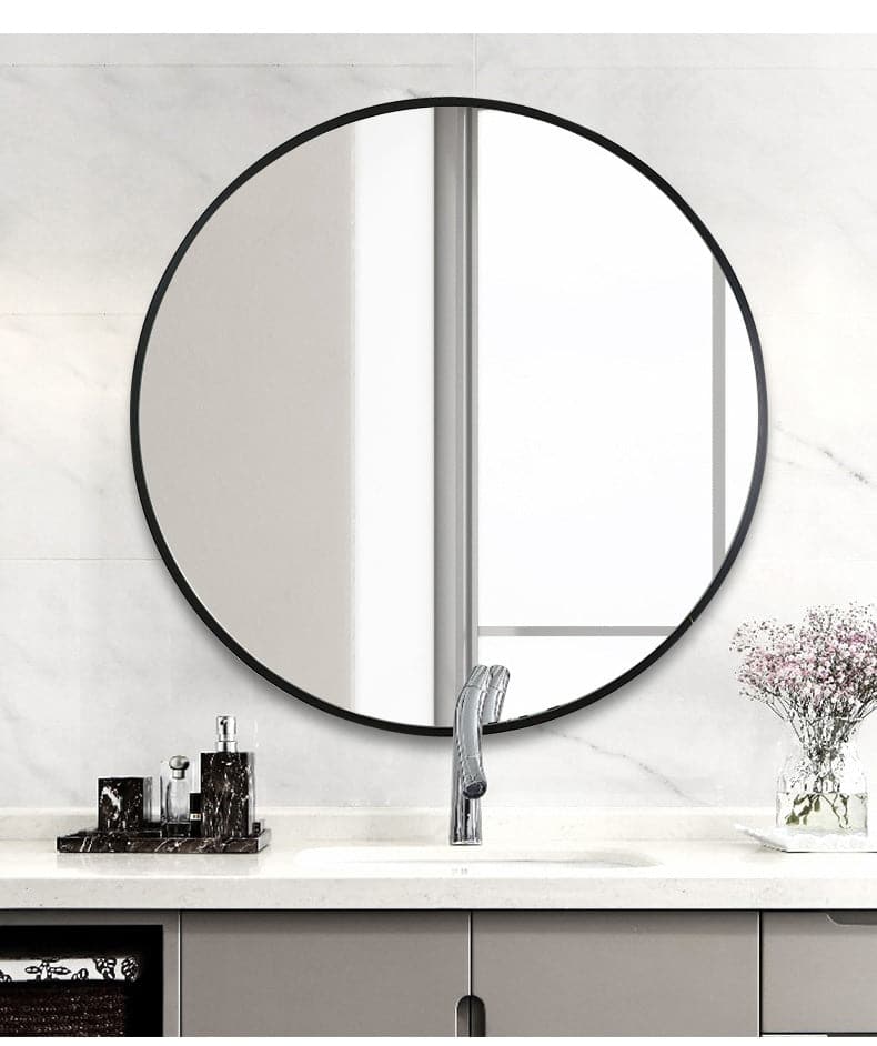 Aluminum Alloy Bathroom Mirror Toilet Vanity Mirror Vase