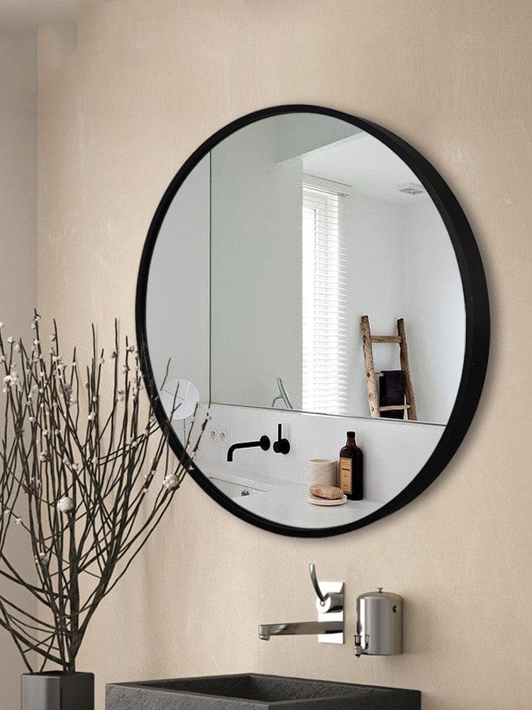 Aluminum Alloy Bathroom Mirror Toilet Vanity Mirror Vase