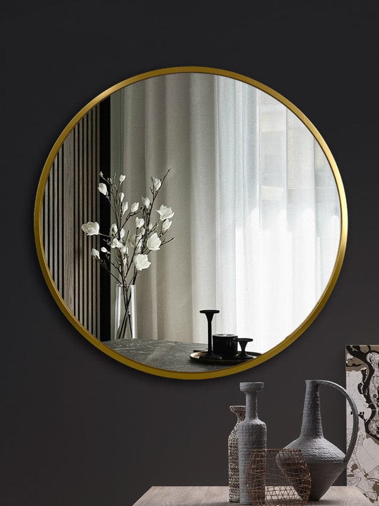 Aluminum Alloy Bathroom Mirror Toilet Vanity Mirror Vase