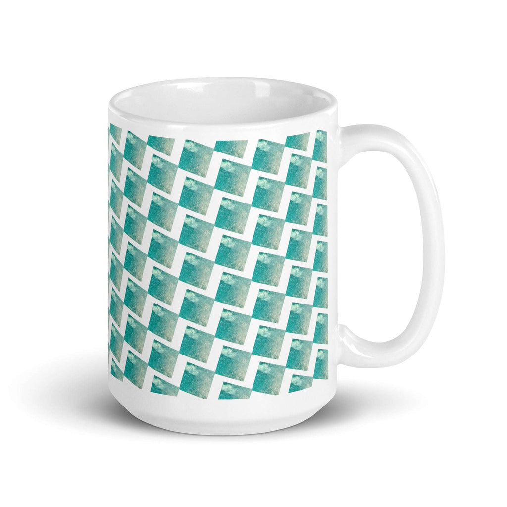 Mug céramique graphique turquoise