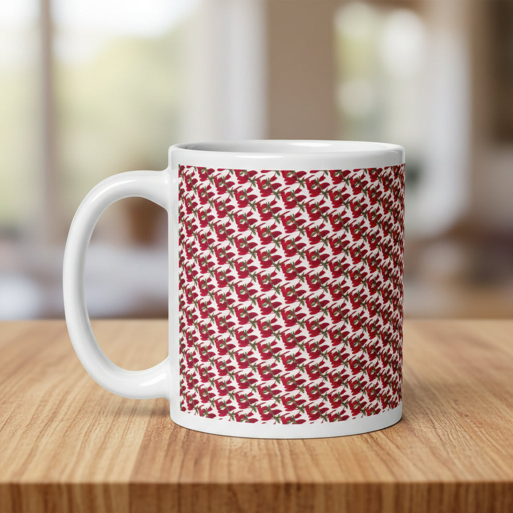Mug zolikaz motifs rouge vert flamboyant
