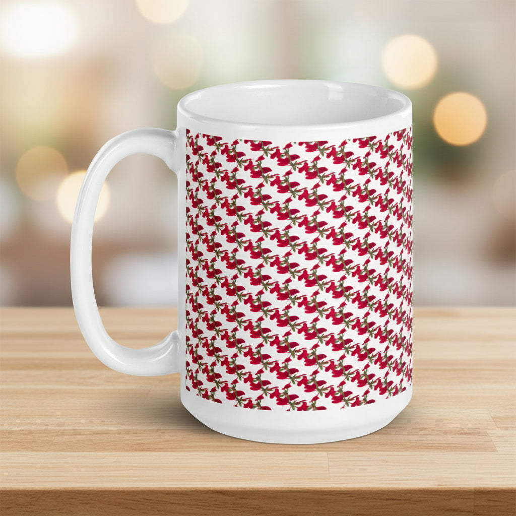 Mug céramique motif rouge flamboyant 