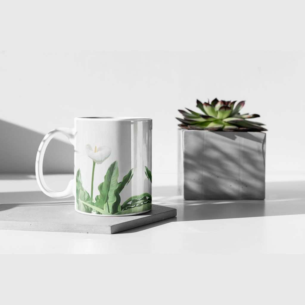 Mug céramique motif arum