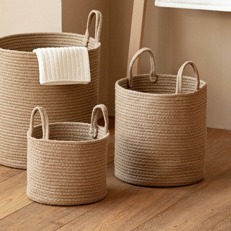 Panier blanc multi-fonction en jute Vase 