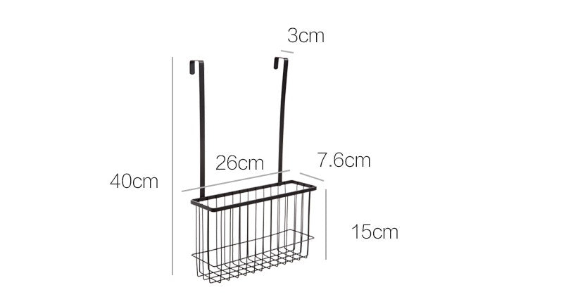 Panier de porte en métal à suspendre Accessoires de cuisine 