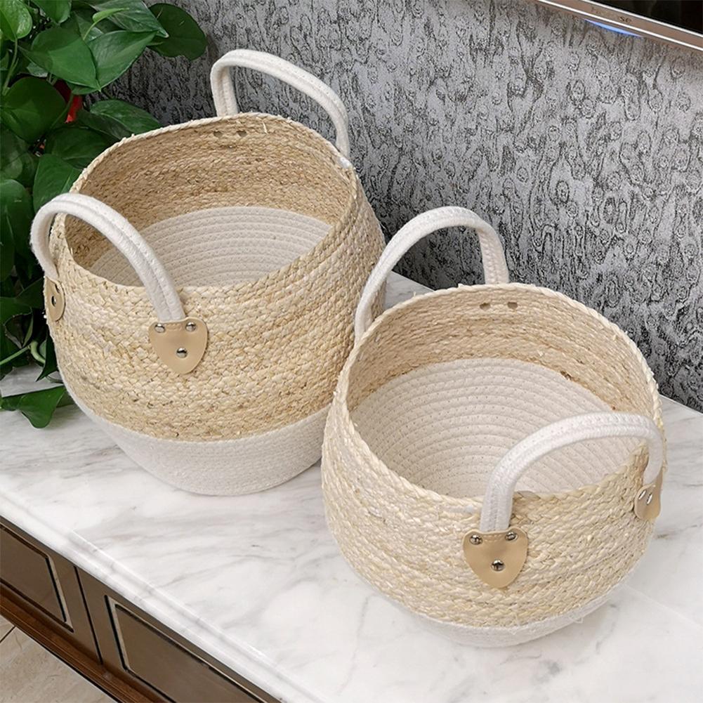 Panier de rangement en paille Accessoires de cuisine 