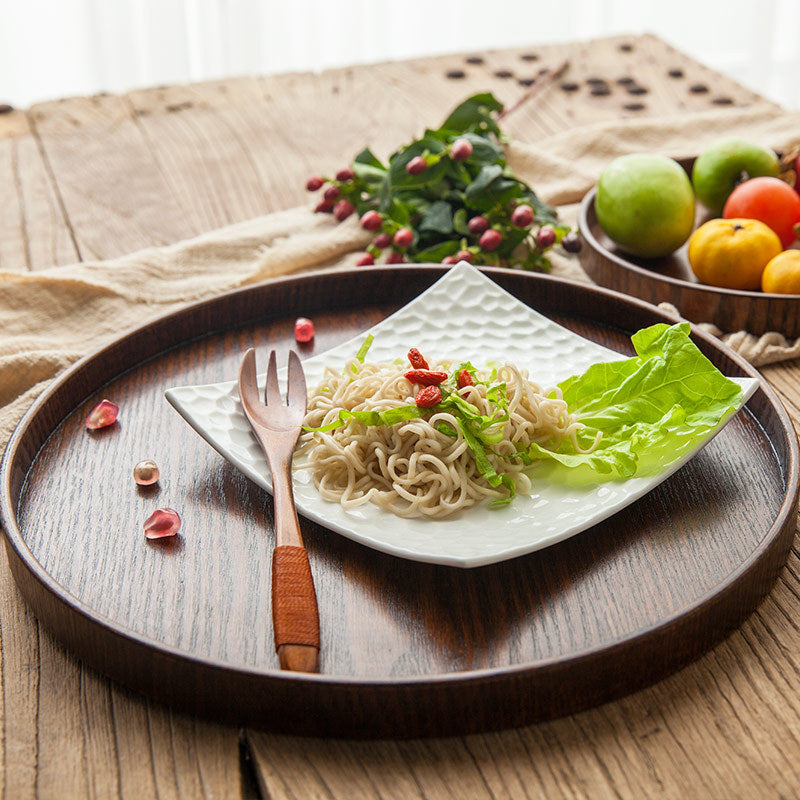 Plateau rond en bois Accessoires de cuisine 