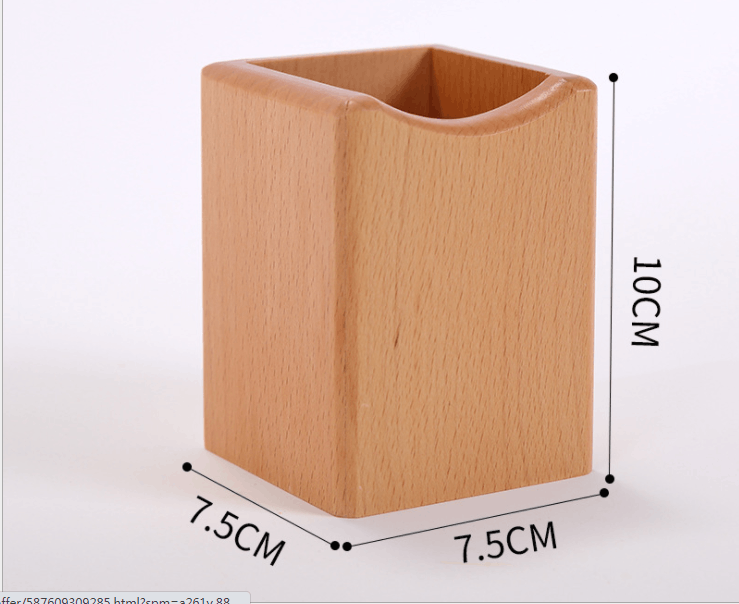 Porte-crayon carré en bambou Vase