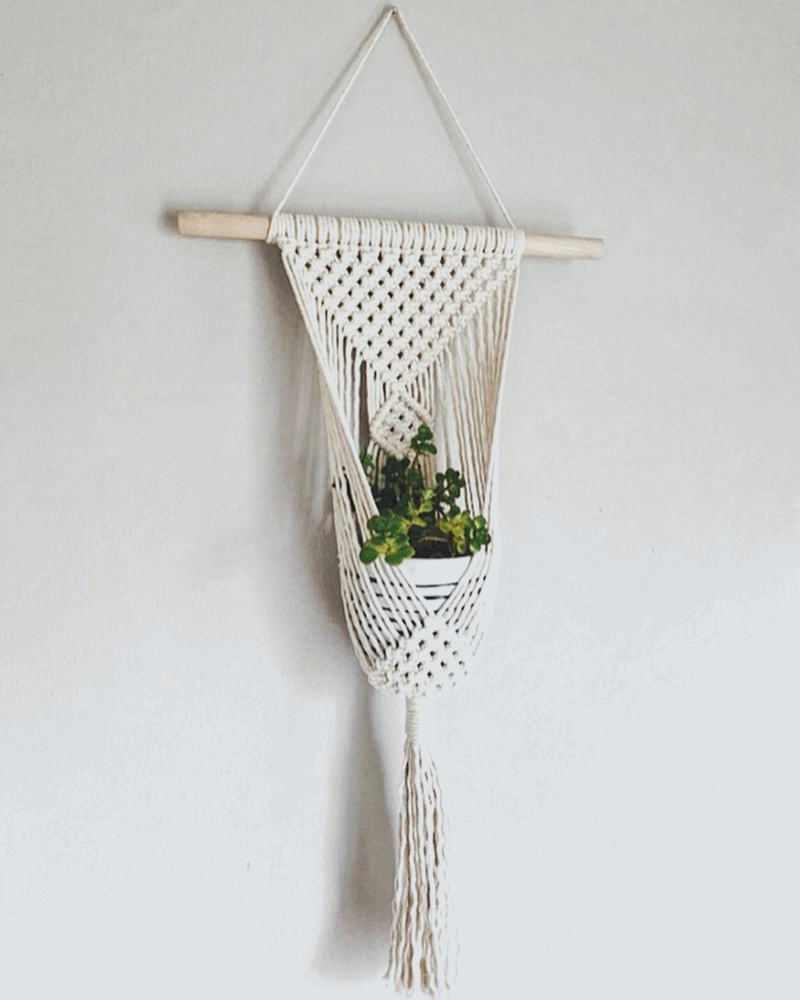 Porte-pot macramé coton Porte plante macramé