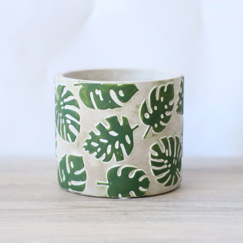 Pot de fleur tropical en ciment Accessoires de cuisine 