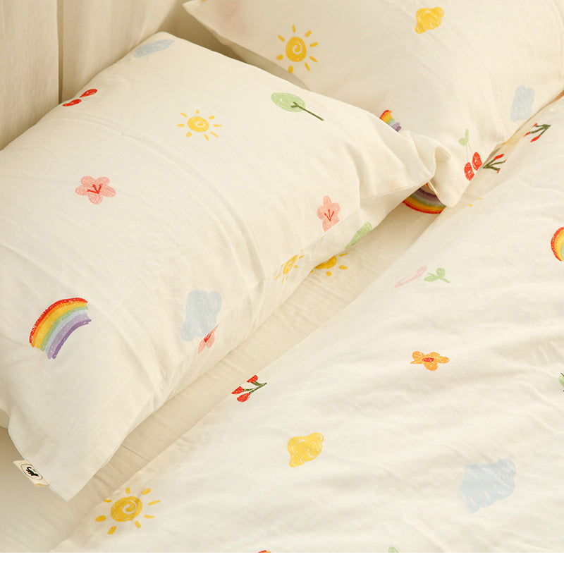 Pure Cotton Double Gauze Rainbow Baby Cartoon Fabric Accessoires de cuisine 