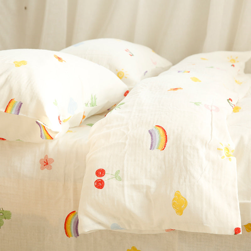 Pure Cotton Double Gauze Rainbow Baby Cartoon Fabric Accessoires de cuisine 