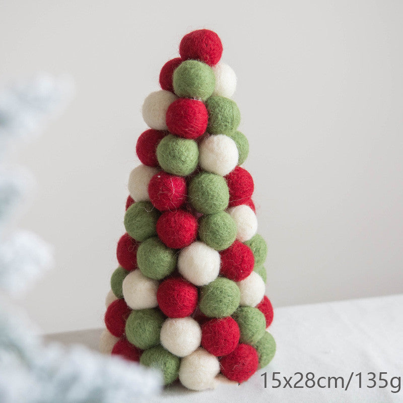 Sapin et couronne de Noël en laine Accessoires de cuisine 