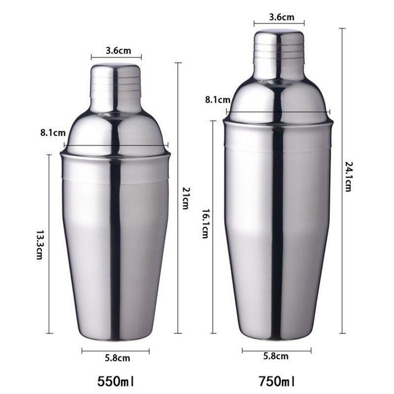 Shaker en acier inoxydable grande capacité 750 ml Accessoires de cuisine 