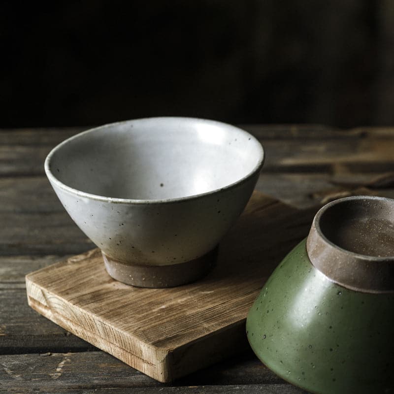 Jingdezhen Main Maison Rétro Soupe De Nouilles Haute Pattes D'argile Bol Soupière