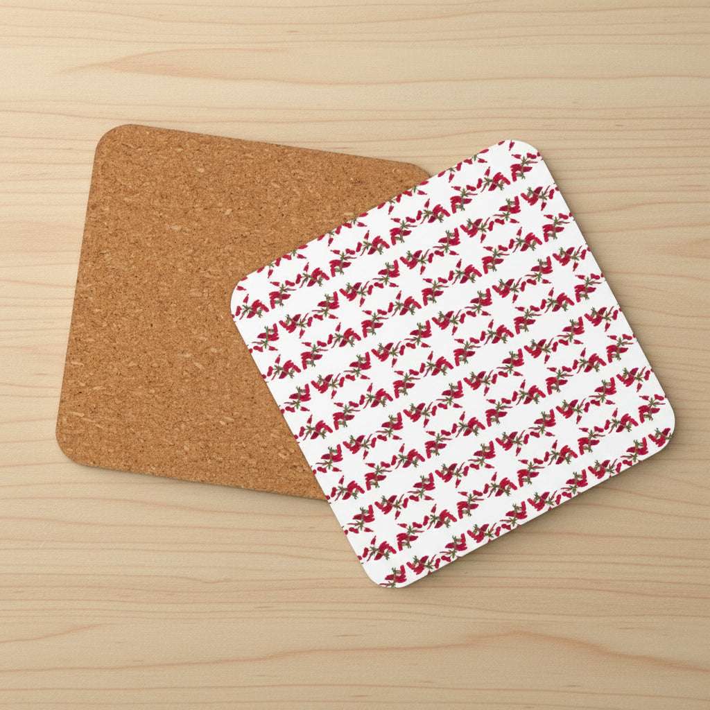 Sous-verre en liège "Flamboyant de Noël"