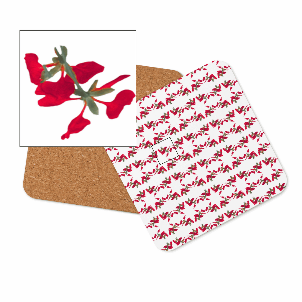 Sous-verre en liège "Flamboyant de Noël"