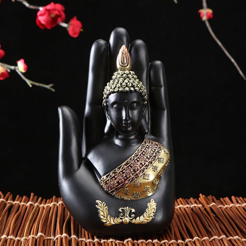 Green Resin Thai Buddha Statue Handmade Sculpture Hindu Fengshui Buddhist Figurine Meditation Home Vase