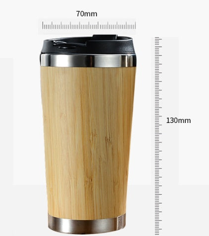 Tasse à café en bambou et acier inoxydable Accessoires de cuisine